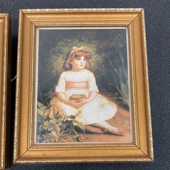 Miniature Victorian Style Framed Prints Children Portraits Wall Art Gallery - Picture 4 of 6
